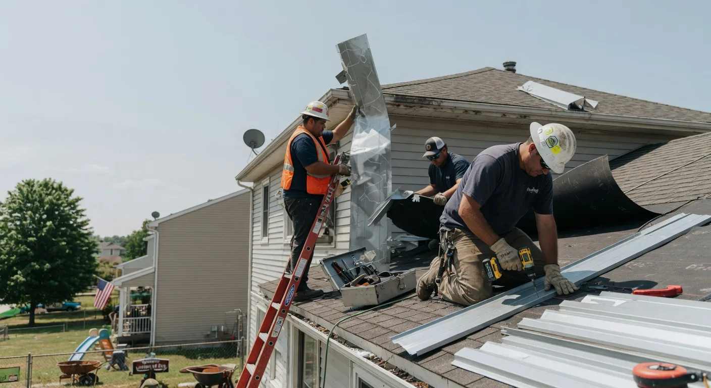 Storm Damage Metal Roof Repair in Youngsville, PA